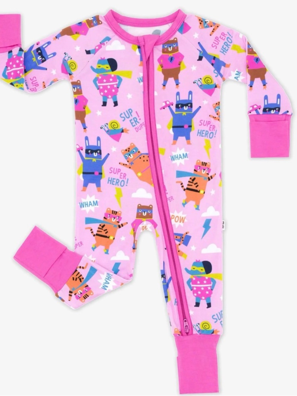 Little Sleepies Sleepy Heroes Bamboo Zippy Pajama 0-3 months